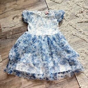 Haute Hippie Blue and White Floral Formal Kids Dress 5